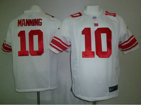 New York Giants 10 Eli Manning White Game Nike NFL Jerseys